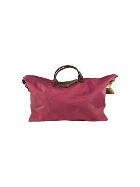 Longchamp Le Pliage Large Duffle Bag Pink Shoulder Strap Lightweight Travel Bag